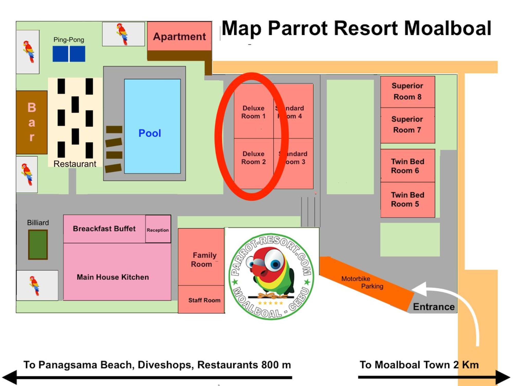 Parrot Resort Moalboal Habitación foto